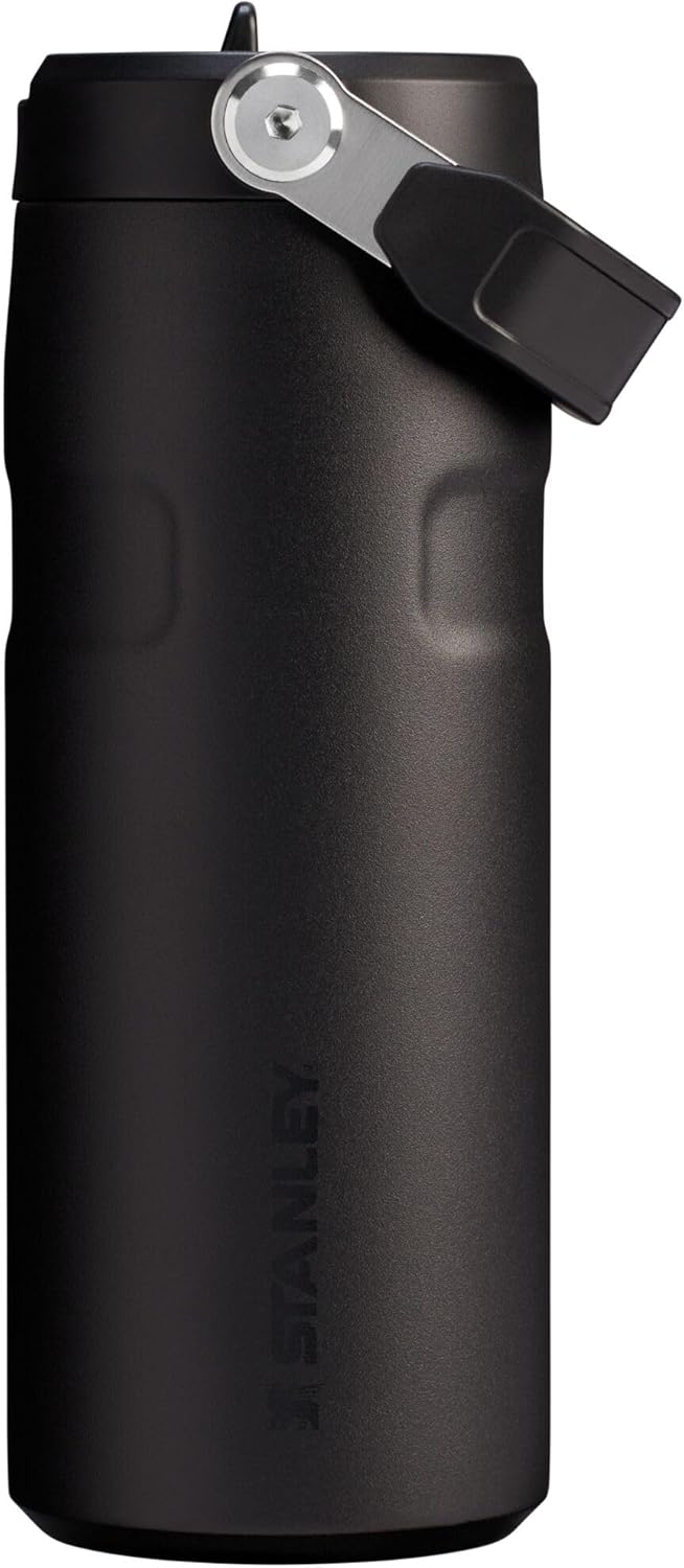 Botella de agua 16 oz con popote, acero inoxidable, 2.0