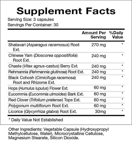 Natura Health Products apoya el alivio de la menopausia 90u
