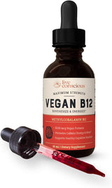 Gotas sublinguales de B12 vegano Live Conscious 5000mcg