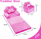 Silla plegable de princesa para niñas pequeñas de 1 a 3 años