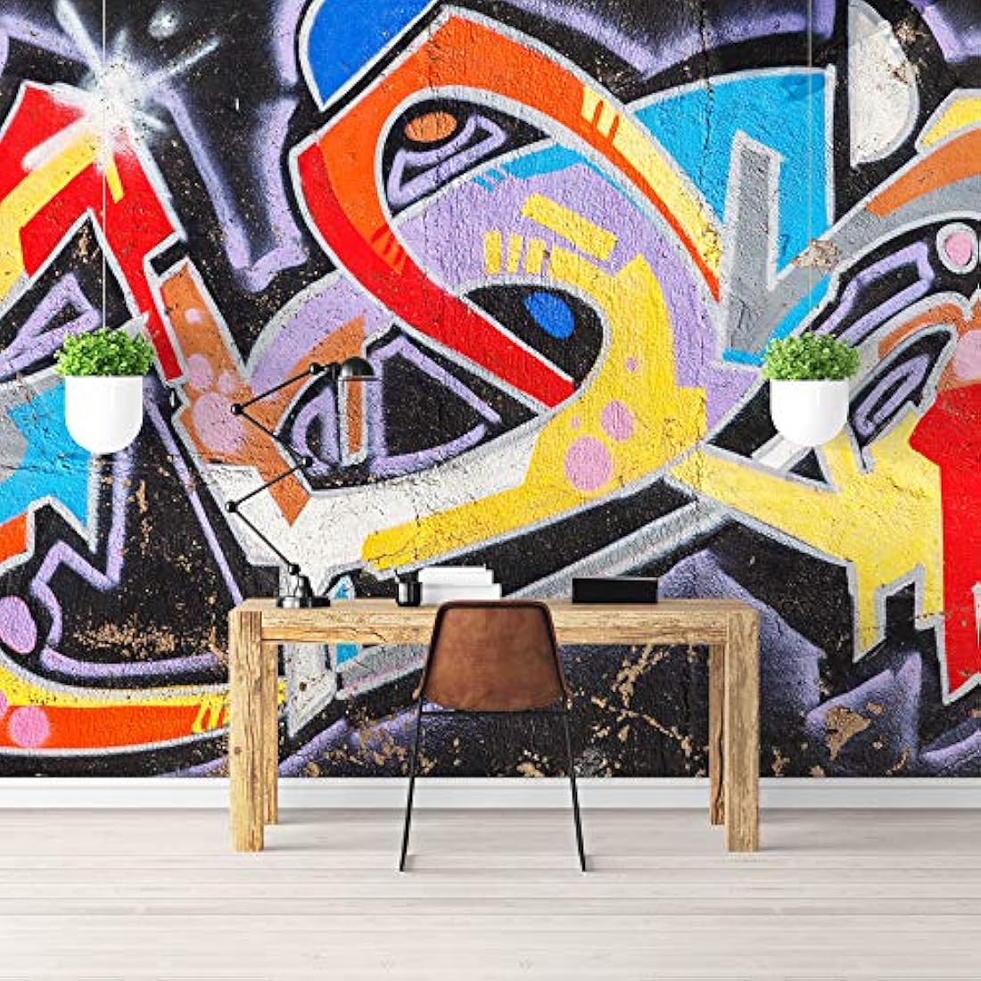 Vinilo autoadhesivo tipo mural estilo grafiti (100x144)