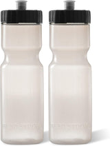 50 Strong - Paquete de 6 botellas de agua para deportes, 22 onzas Botella para bicicleta y deporte sin bisfenol A, con tapa fácil de abrir sin rosca, fabricada en Estados Unidos.