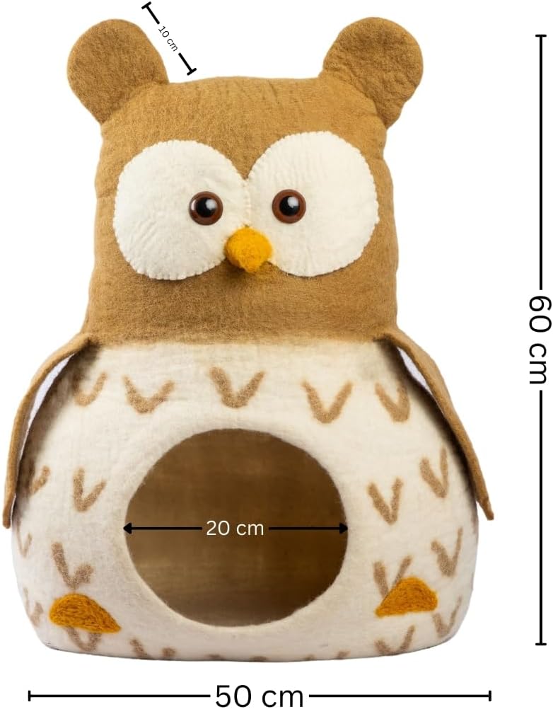 Cueva para gatos de lana merina, Woolygon, ecológica y cómoda