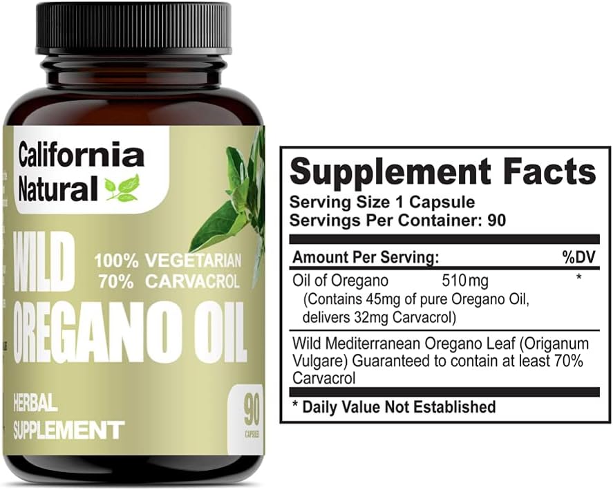 Aceite de Orégano Silvestre Cápsulas Vegetarianas