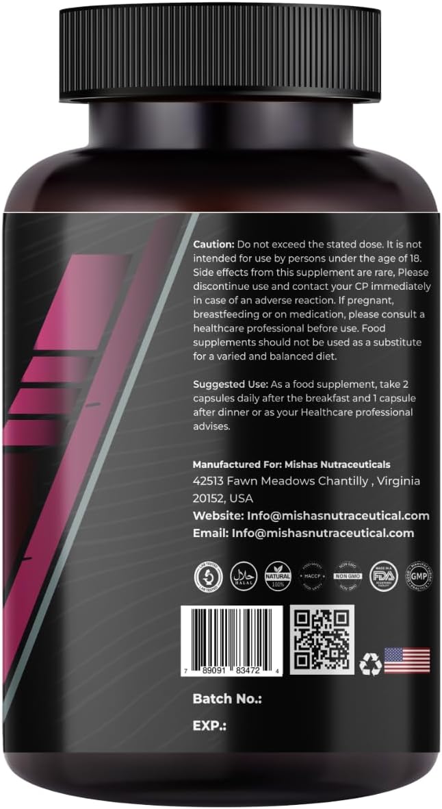 Nutracéuticos L-Tirosina con Maca, Ashwagandha, Vit. 60 caps