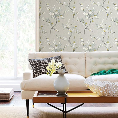 NuWallpaper NU2679 Mirei - Papel pintado color gris NU2679