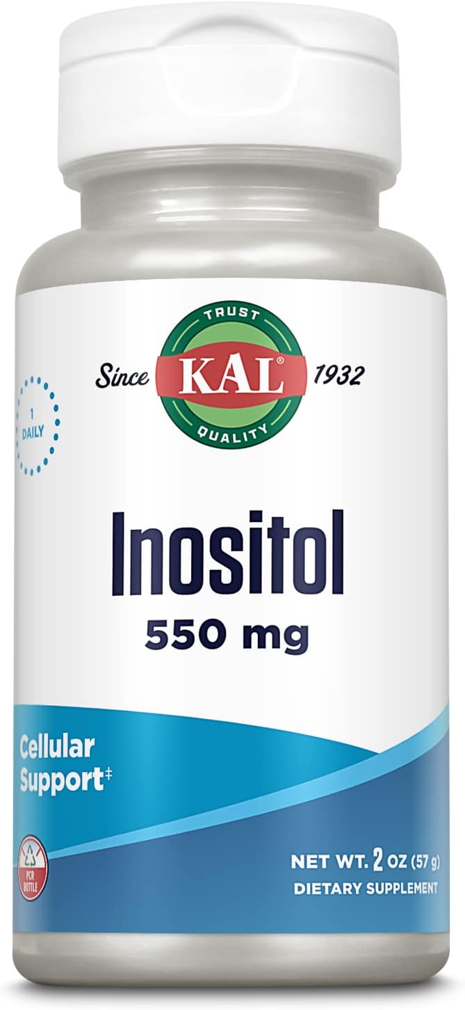 KAL Polvo de Inositol 550mg, Salud Cerebral, 102 Servings