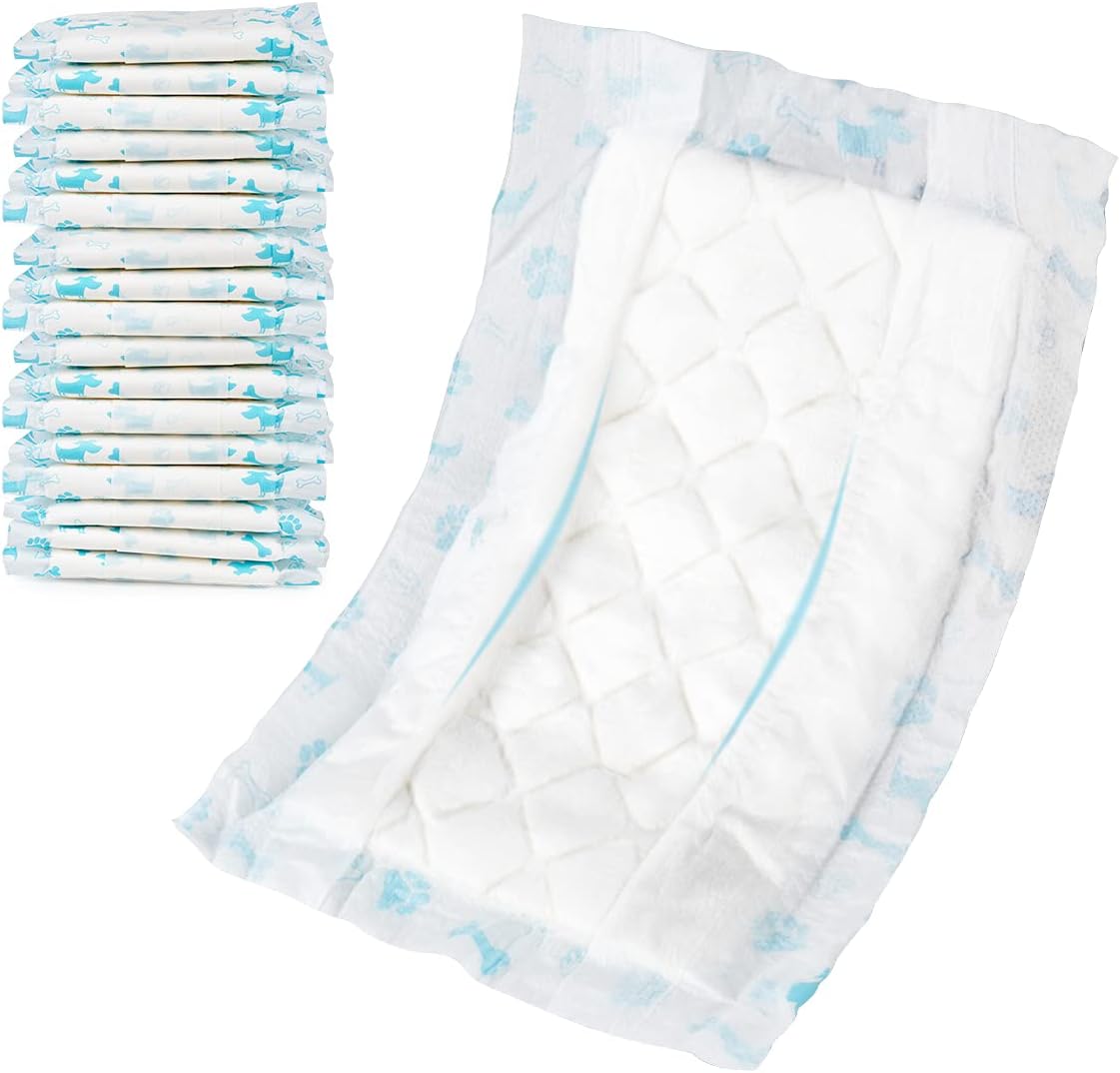 Almohadillas desechables para pañales para perros, talla M envolturas para perros machos