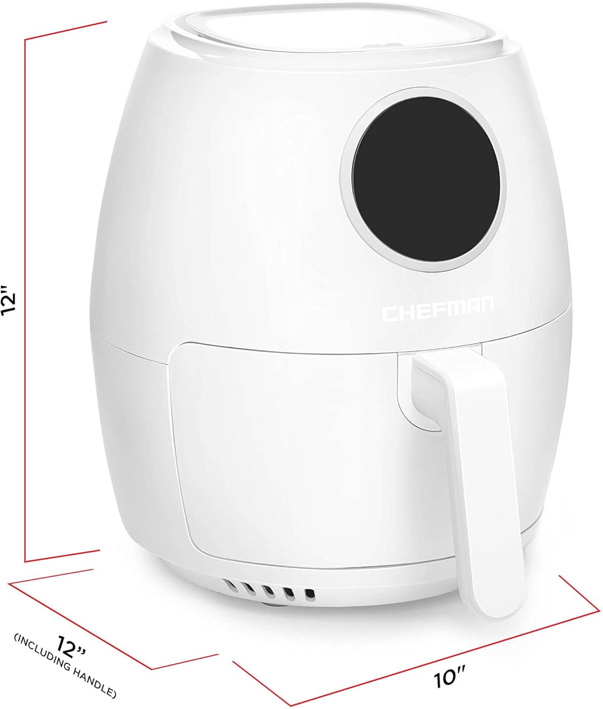 Freidora de aire CHEFMAN 3.7 Qt, digital, fácil de usar, BPA-free
