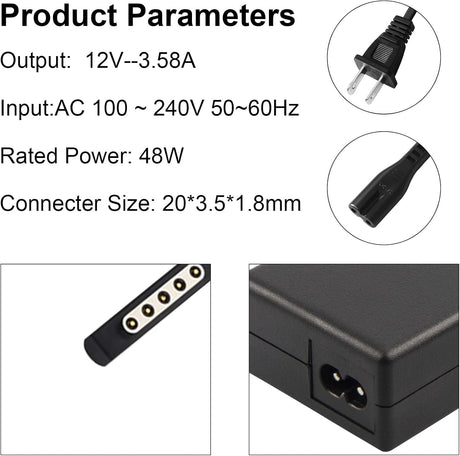 Cargadores adaptador de CA para Microsoft Surface