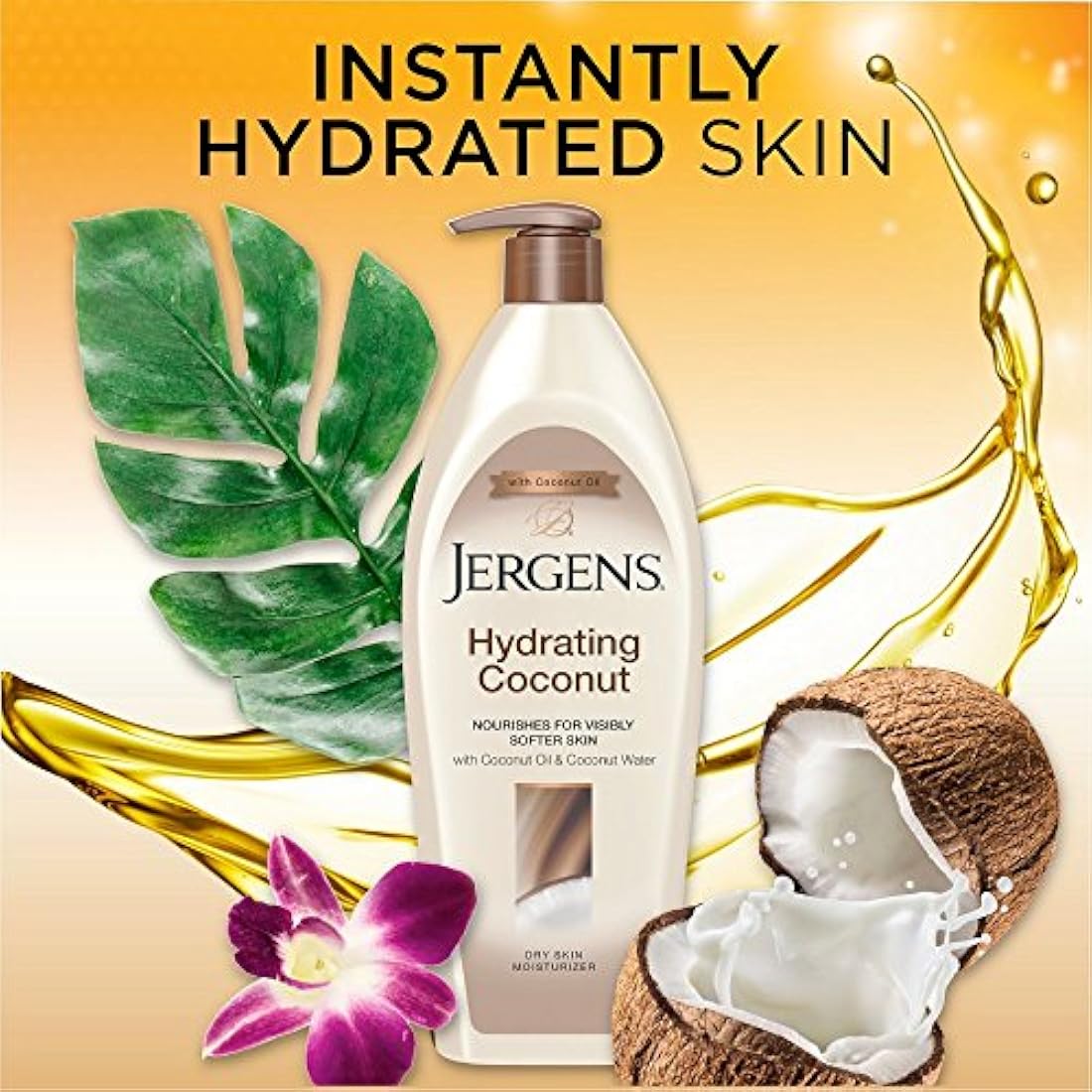 Jergens hidratante de piel seca de coco hidratante 16,7