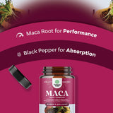 Cápsulas de raíz de maca para mujeres equilibrio hormonal