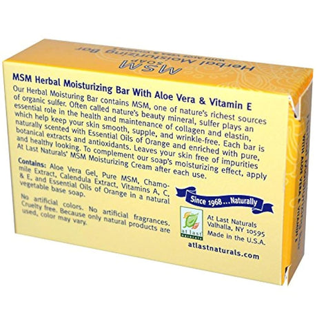 3 Ahorradores del paquete: al fin Naturals MSM Herbal Bar