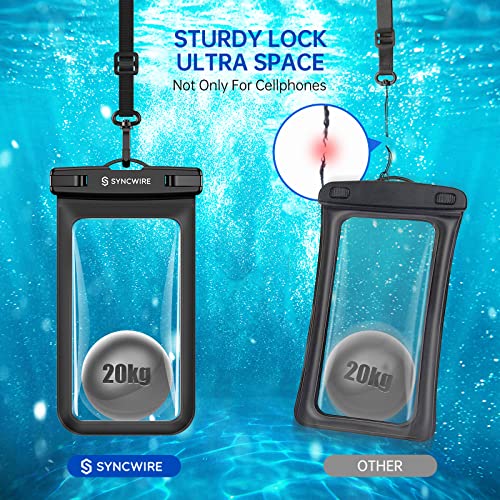 Syncwire Funda impermeable para teléfono [2 unidades] - Funda impermeable universal IPX8 2022 con cordón compatible con iPhone 13, 12, 11 Pro XS MAX XR X 8, 7, 6 Plus, Samsung S22 S20 más hasta 7 pulgadas