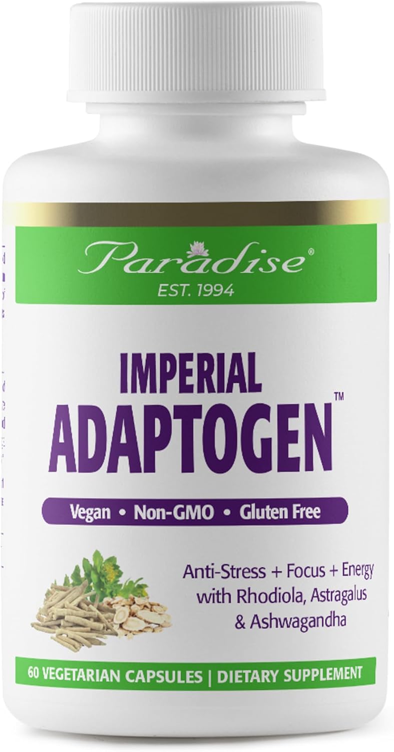 Adaptógeno Imperial Paradise Herbs, 60 Cápsulas Vegetarianas