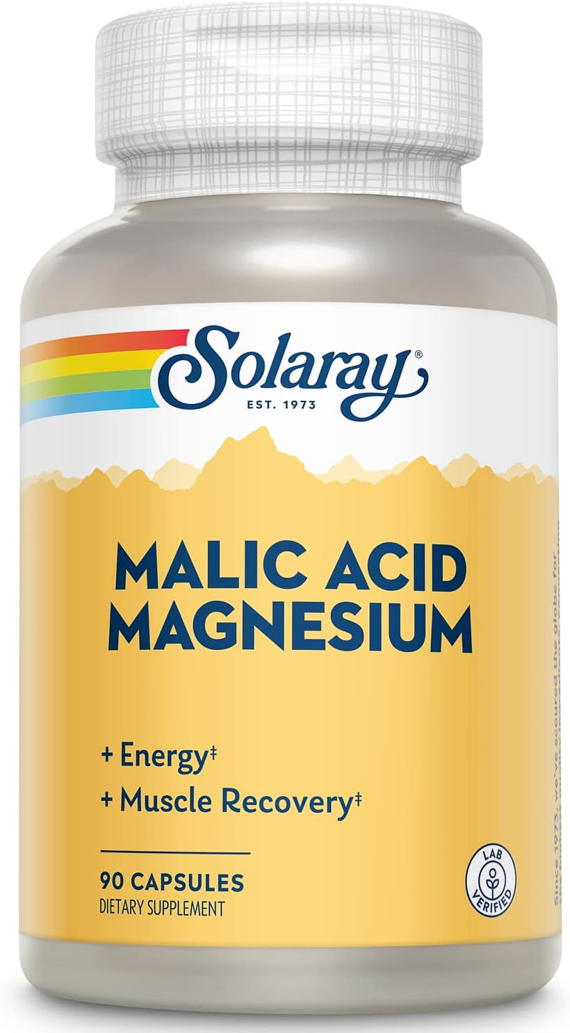 Ácido Málico con Magnesio Solaray | 90 Cápsulas