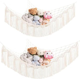 Hamaca para peluches Mkono, macramé con borlas, 2 piezas