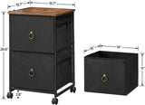 Gabinete de archivo móvil HOOBRO, 2 cajones, modelo BFK20WJ01
