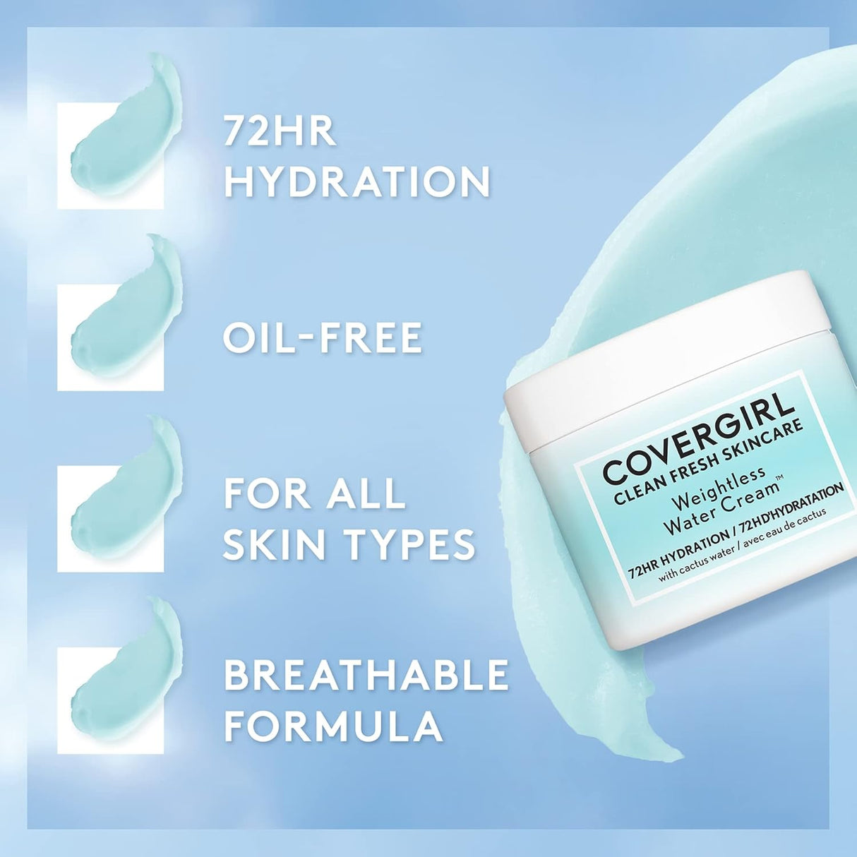 crema facial de agua COVERGIRL