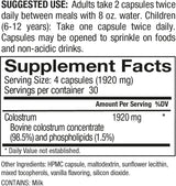 Cápsulas de Colostro-LD - 120 Contenidos - Entrega Liposomal