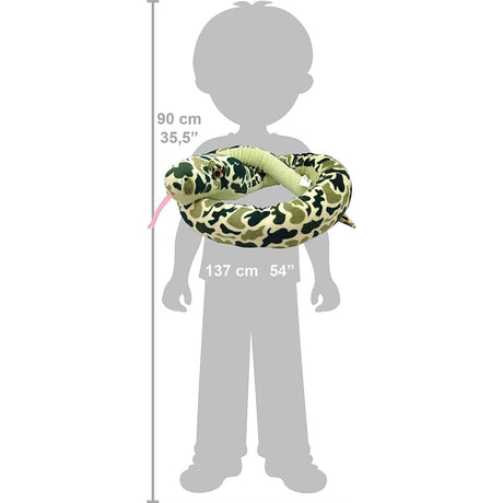 Peluche de serpiente  regalo para niños Camuflaje verde