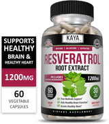 Suplemento Cápsulas de resveratrol  antienvejecimiento 60 u