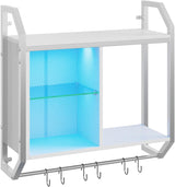 Estantería Flotante LED Bestier, Ajustable, 25 con Ganchos