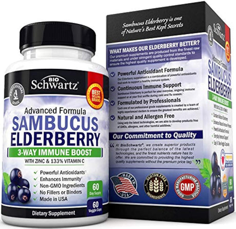 BioSchwartz - Cápsulas de saúco con zinc y vitamina C