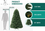 Árbol de Navidad Naomi Home 6.5ft, 450 luces, 1197 puntas