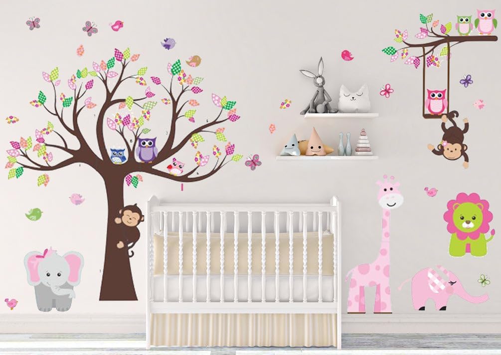 DEKOSH Pegatinas de Pared Animales del Jungle para Niños