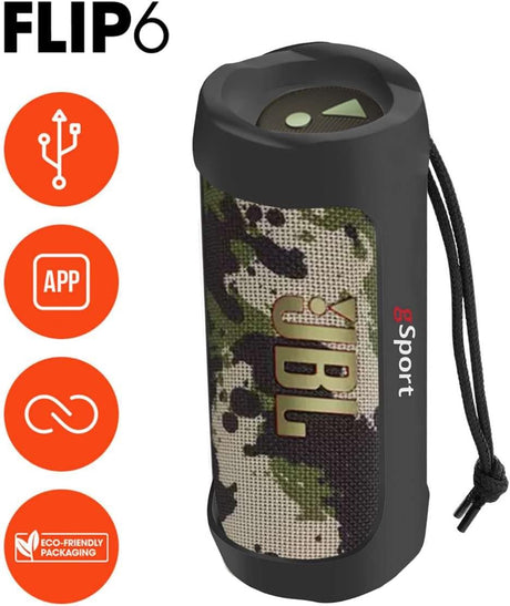 Altavoz JBL FLIP 6 Portátil Impermeable con Funda gSport