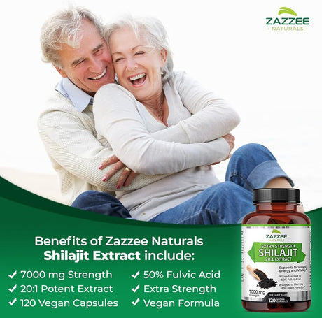 Suplemento Extracto de Shilajit 20:1 extra fuerte, 7000 mg
