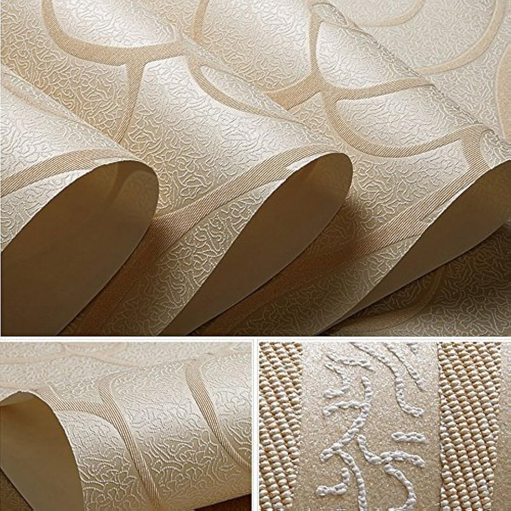 Papel pintado no tejido moderno minimalista en relieve 3D