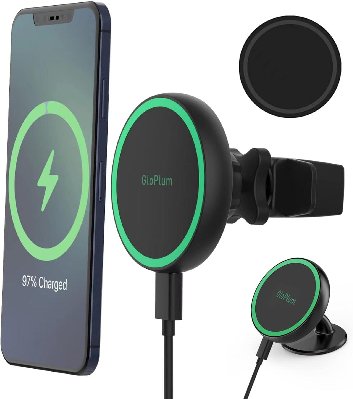 Soporte magnético inalámbrico para cargador de celular