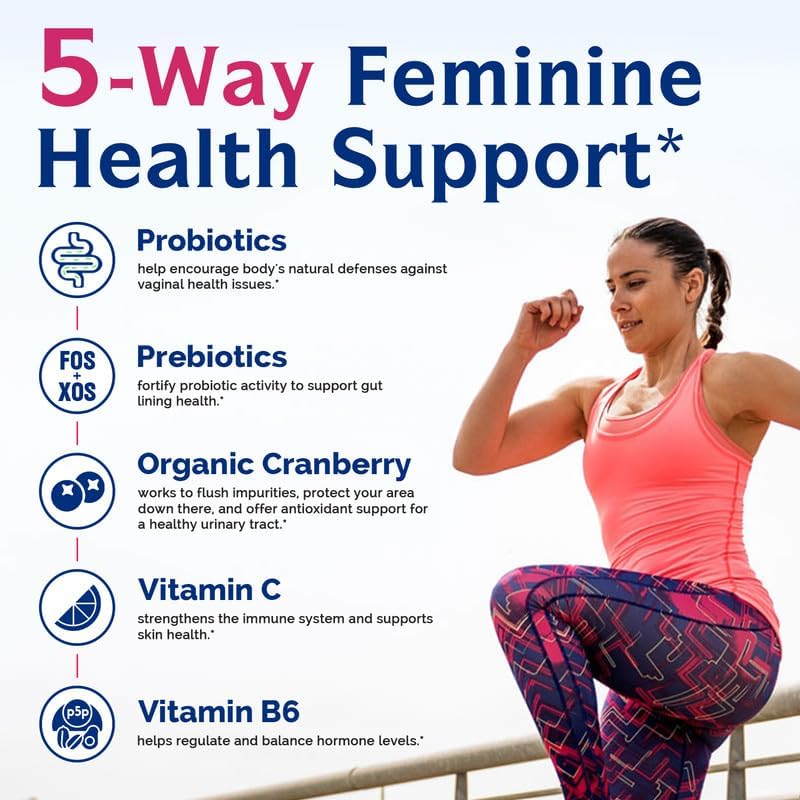 Probióticos para Mujeres con Arándano, Vitaminas C y B6
