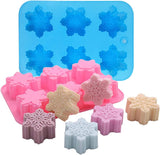 Moldes de silicona copo de nieve, 2 piezas, para galletas