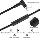 Auriculares RORSOU R10 con micrófono, ligeros y plegables