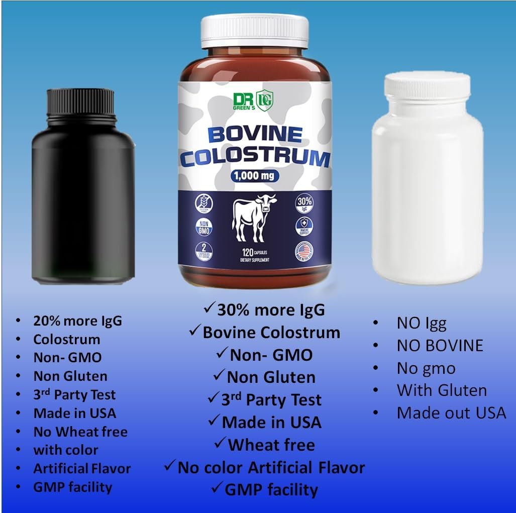 Suplemento de Calostro, 120 Cápsulas, 1,000mg, No GMO, USA