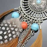 Pendientes en plata con plumas