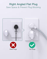 Regleta de alimentación con USB, cable de extensión de enchufe