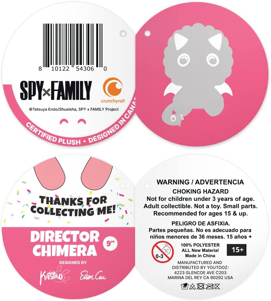 Peluche Director Chimera 9, Anime Spy X Family, Youtooz