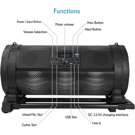 Parlante Portátil con Bluetooth PYLE-HOME PBMSPG198