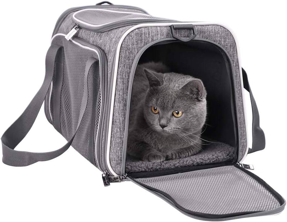 Transportadora para gatos y perros pequeños, petisfam, aprobada.