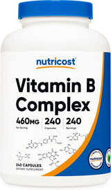 Complejo de Vitamina B de Alta Potencia 460 mg con Vitamina C