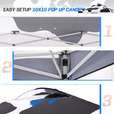 Tienda de campaña 10x10 fácil de instalar, 100 pies de sombra
