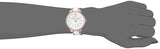 Reloj de pulsera en tono dorado rosa y blanco para mujer