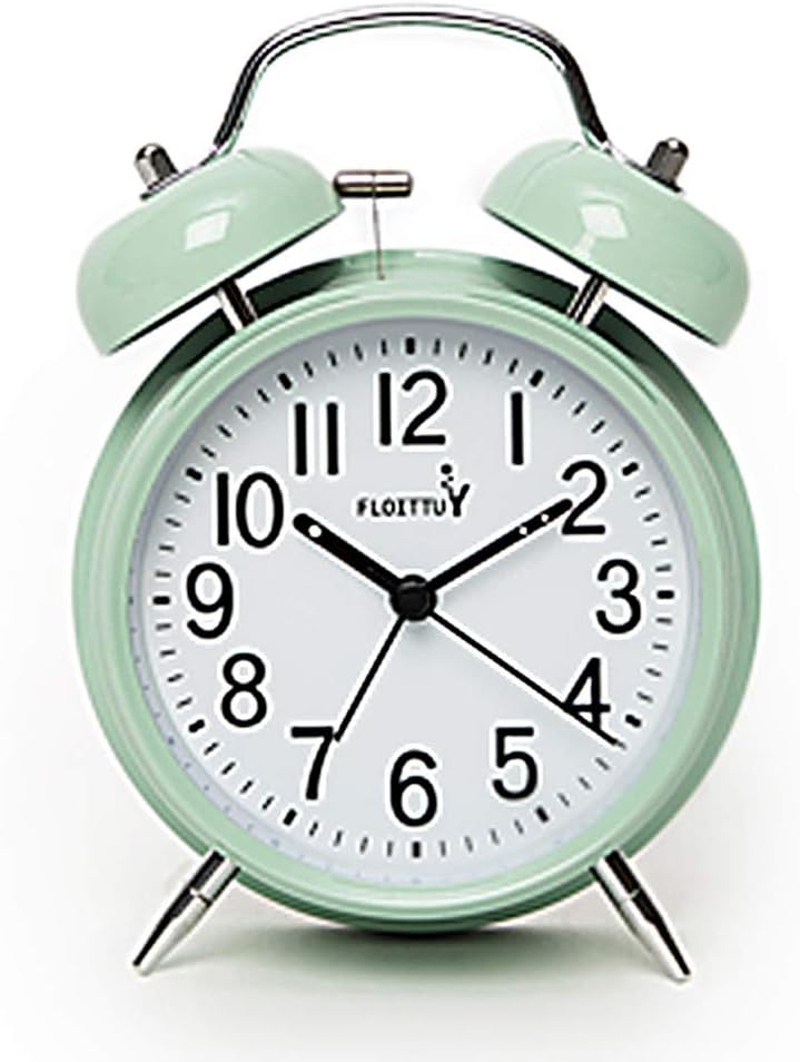 Reloj Despertador con Campana y Luz de Fondo para Dormitorio