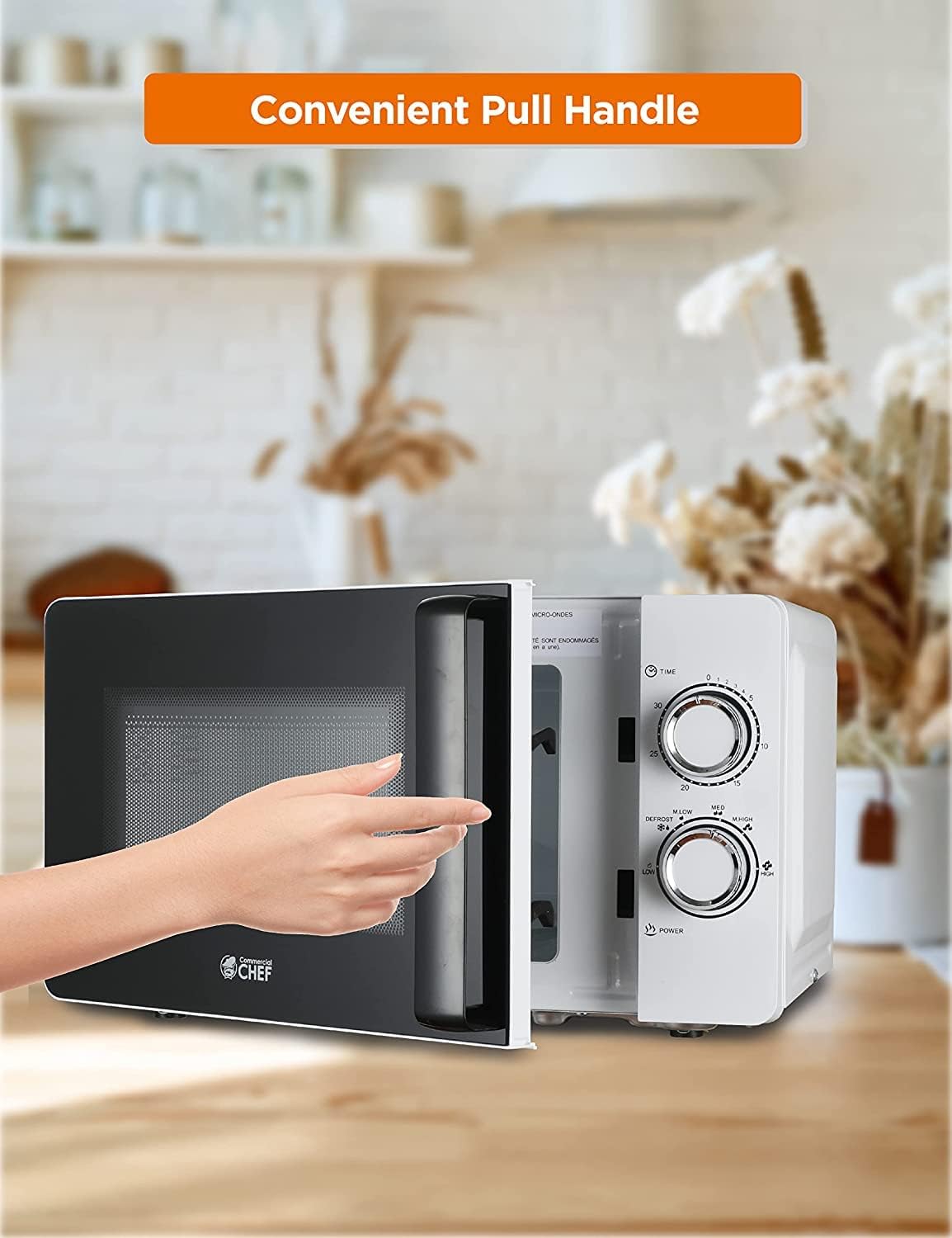 Microondas 0.7 Cu. Ft. COMMERCIAL CHEF, 700W, Rotativo