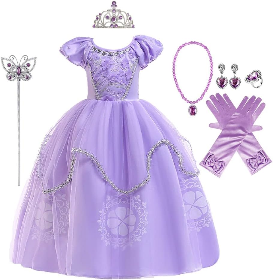 Disfraz de Princesa Sofia para Niñas con Accesorios y Detalles