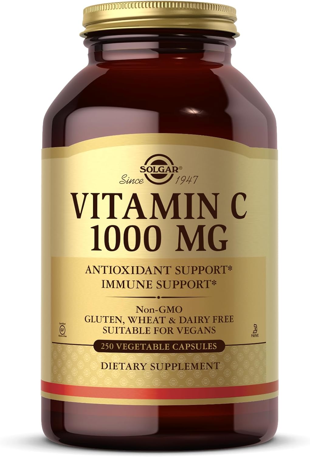 Solgar Vitamina C 1000 mg, 250 Cápsulas Vegetales, Antioxidante